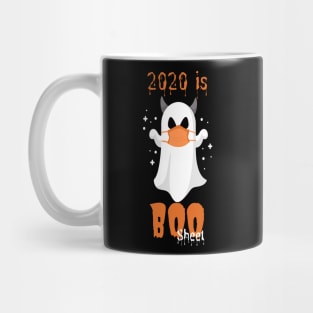 2020 Is Boo Sheet Halloween funny ghost wearing mask #2 Mug